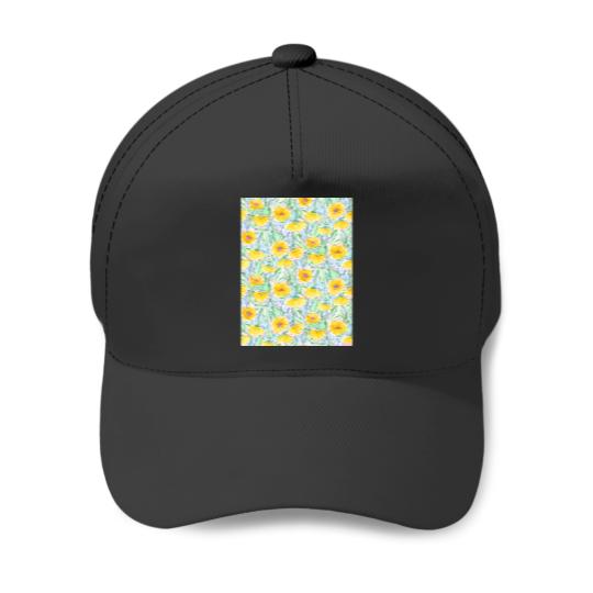 Discover Midsummer sunflowers Long Baseball Caps