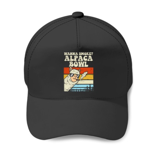 Discover Wanna Smokes Alpaca Bowl Weeds Funny cannabiss 420 Stoner Gift Baseball Caps