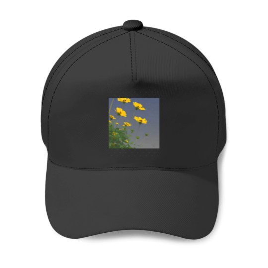 Discover Vibrant Yellow Flowers in a Sea of Green Gift Classic Baseball Caps