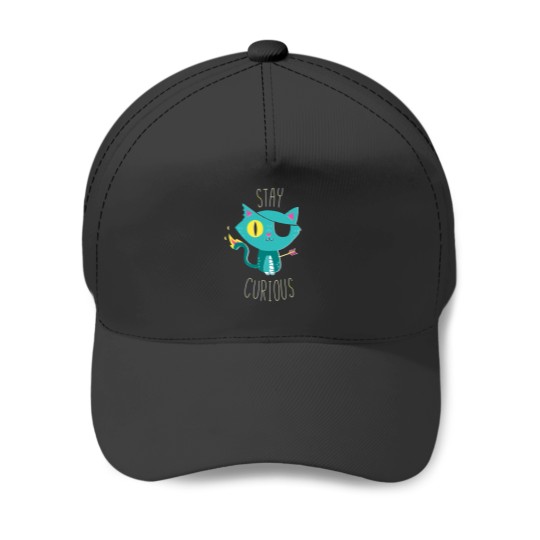 Discover Stay Curious Baseball Caps