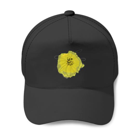 Discover Sunny Yellow Flower Abstract Art Pattern Classic Baseball Caps
