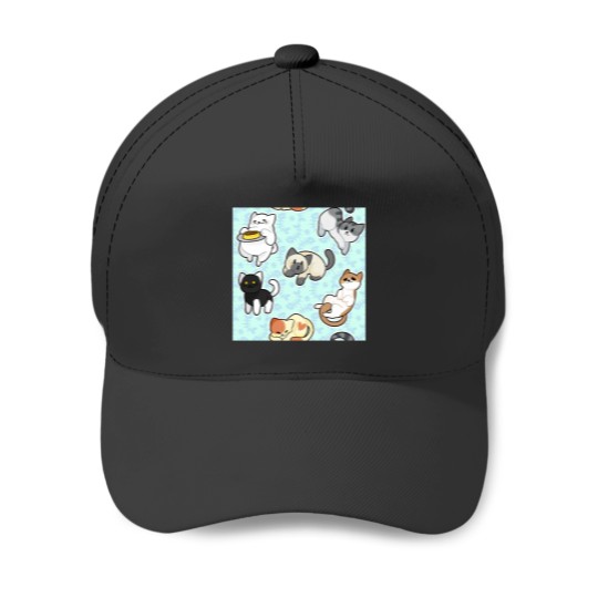 Discover Neko Atsume Pattern 2 Classic Baseball Caps