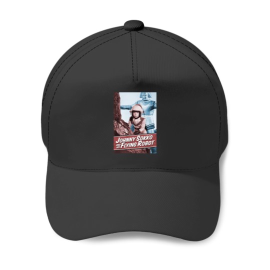 Discover Giant Robot Johnny Sokko's Flying Robot Vintage Poster Baseball Caps