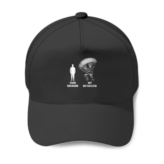 Discover Your Husband vs My Husband Airborne Paratrooper Baseball Caps