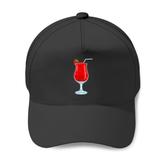 Discover Strawberry Daiquiri Cocktail Drinking Party Girl Baseball Caps