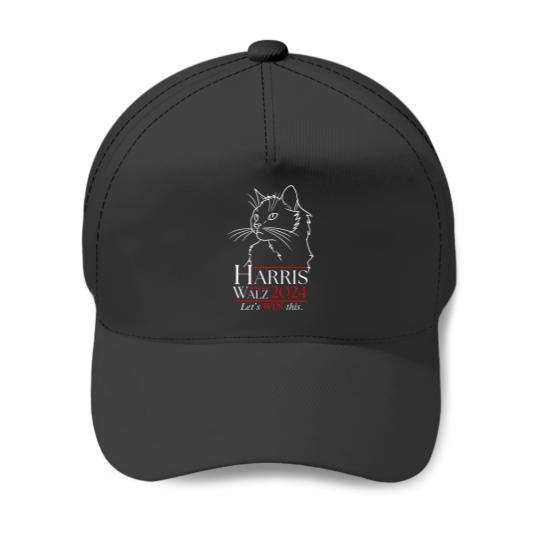 Discover Harris Walz 2024 Baseball Caps Cat Lady for Kamala Harris Walz Baseball Caps Cat Ladies