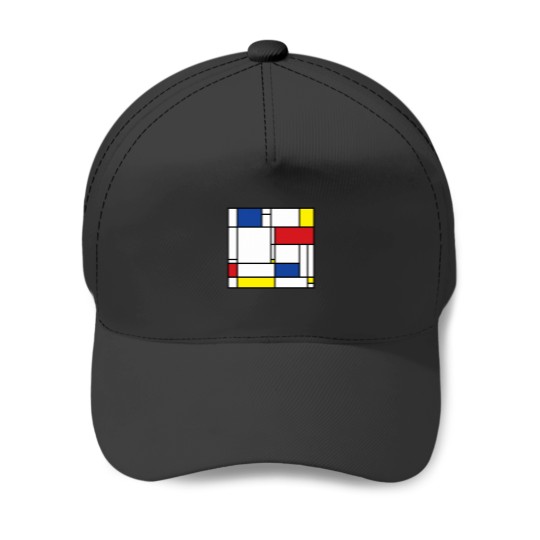 Discover Mondrian Minimalist De Stijl Modern Art © fatfatin Classic Baseball Caps