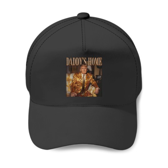 Discover Daddy's Home Trump Baseball Caps Trump 2024 Leopard Funny MAGA Baseball Caps