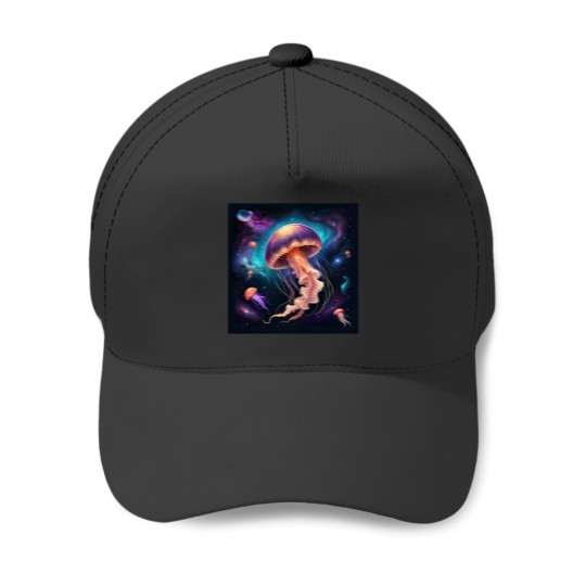Discover jellyfish watercolor Baseball Caps