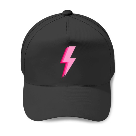 Discover Layered trendy hot pink and light pink lightning bolt Active Baseball Caps