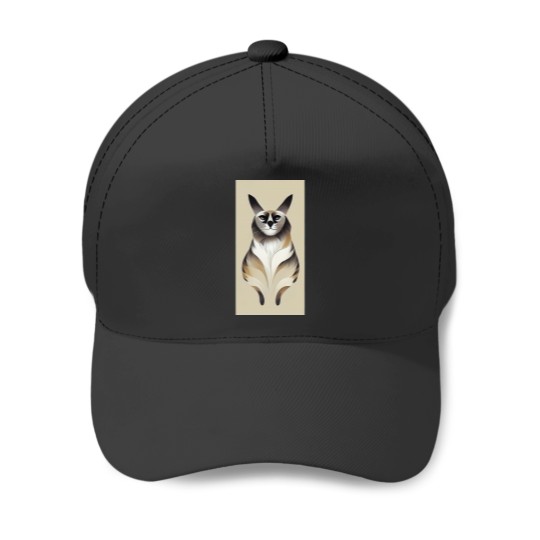 Discover Abstract Balinese cat Baseball Caps