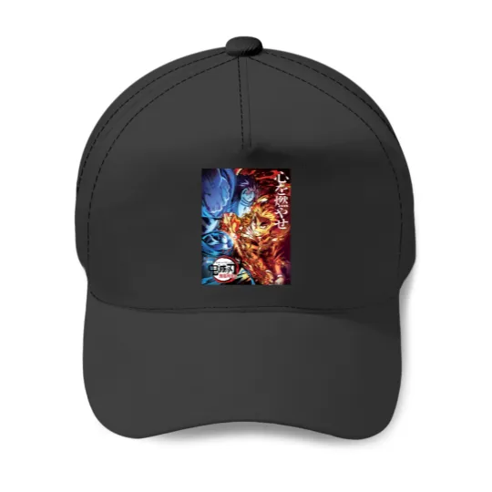 Discover Kyojuro Kyo Rengokoo vs Akaza Baseball Caps