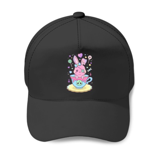 Discover Kawaii Pastel Goth Cute Creepy Occult Rabbit Baseball Caps