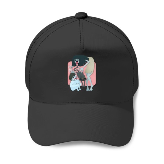 Discover Kayako And Kuro From Juon Baseball Caps