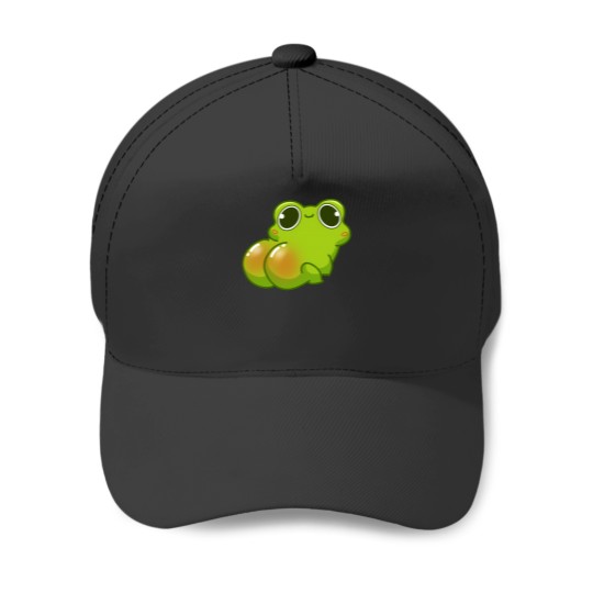 Discover Kawaii Frog Back View 1 Baseball Caps