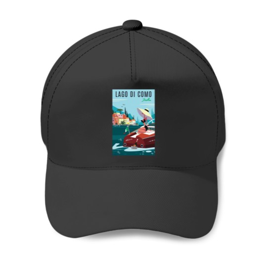 Discover Lago Di Como Poster 1 Baseball Caps