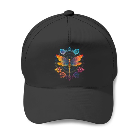 Discover Mandala Chakra Dragonfly Baseball Caps
