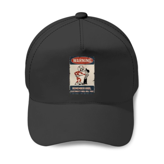 Discover vintage Electricity Will Kill You Kids Baseball Caps