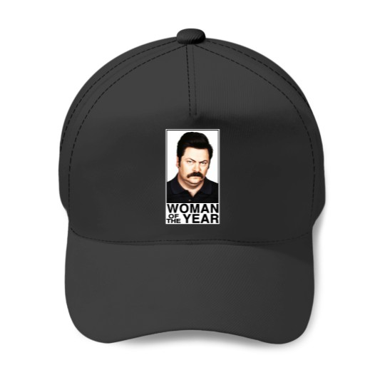 Discover Woman Of The Year  Ron Swanson Classic Baseball Caps