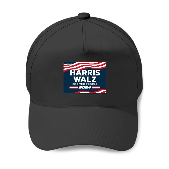 Discover Kamala Harris Tim Walz President VP 2024 US Election Flag, Vote Blue Flag Baseball Caps