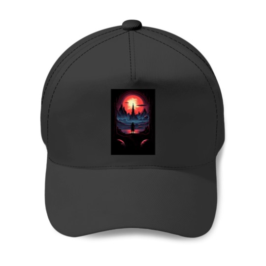 Discover Science Fiction Landscape Baseball Caps