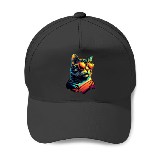 Discover Wave Balinese Cat Miami Design Baseball Caps