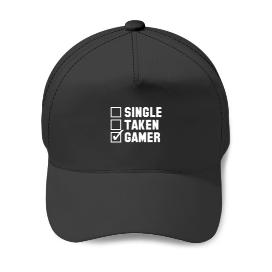 Discover single taken gamer t Baseball Caps