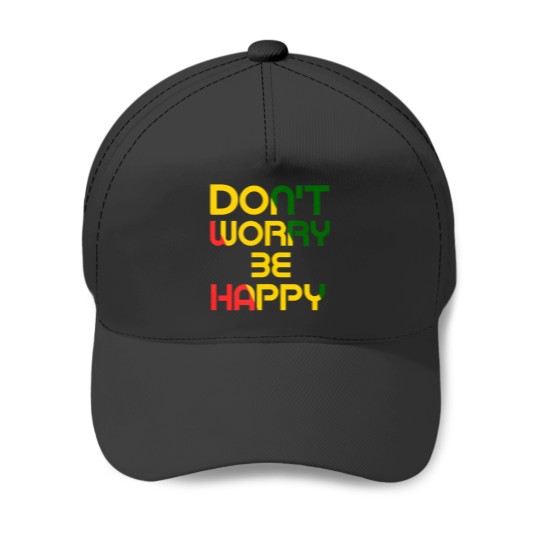 Discover Dont Worry But Be Happy Rasta Reggae Jamaica Theme Baseball Caps