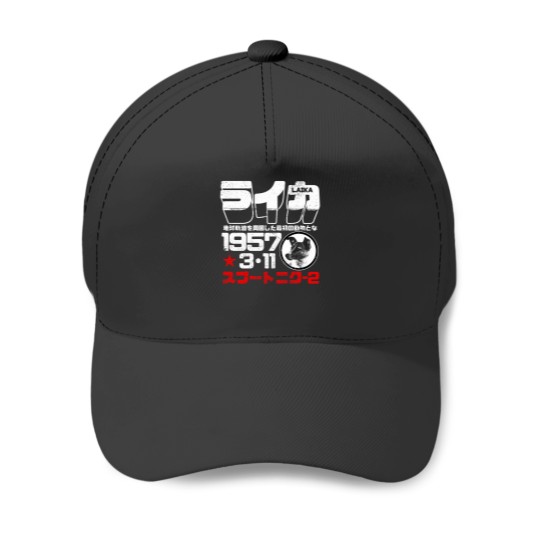 Discover Laika    The First Animal To Orbit The Earth  White Baseball Caps