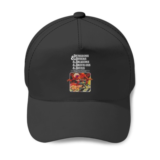 Discover Dungeons And Diners And Dragons And Dives Baseball Caps