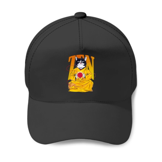 Discover Keep Calm And Meowditate Zen Version Baseball Caps