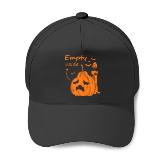 Discover Funny Pumpkin Empty Inside Halloween Baseball Caps