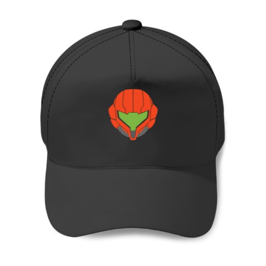 Discover Samus' Powersuit Helmet Baseball Caps