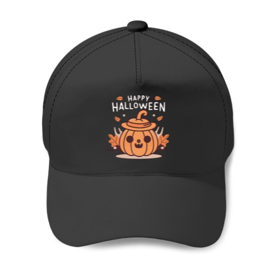 Discover happy halloween, cute pumpkin Baseball Caps