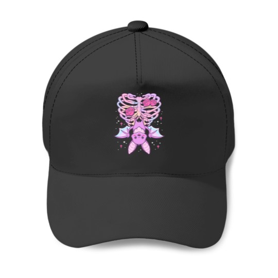 Discover Kawaii Pastel Goth Cute Creepy Bat Baseball Caps
