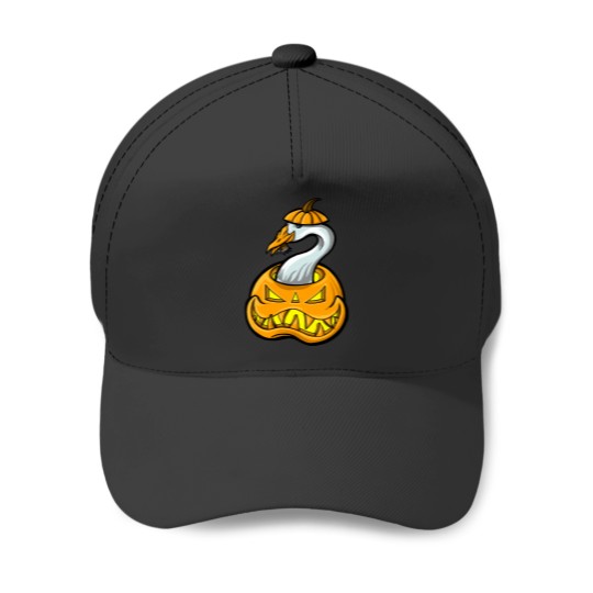Discover Halloween Goose Stealing Candy Pumpkin Honk Baseball Caps