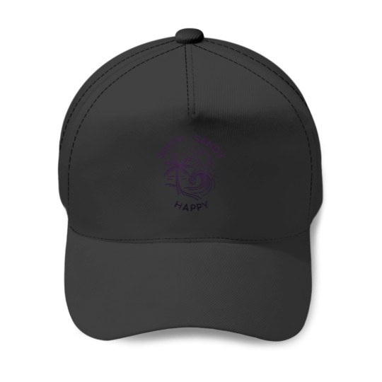 Discover Beach Quote Love Salty Sandy Happy Vacation Sea Baseball Caps
