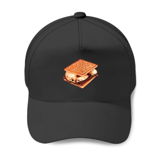 Discover Smores Pattern Brown Baseball Caps