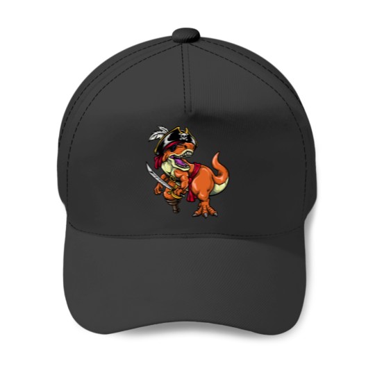 Discover Pirate Dino Dinosaur Pirate Halloween Baseball Caps
