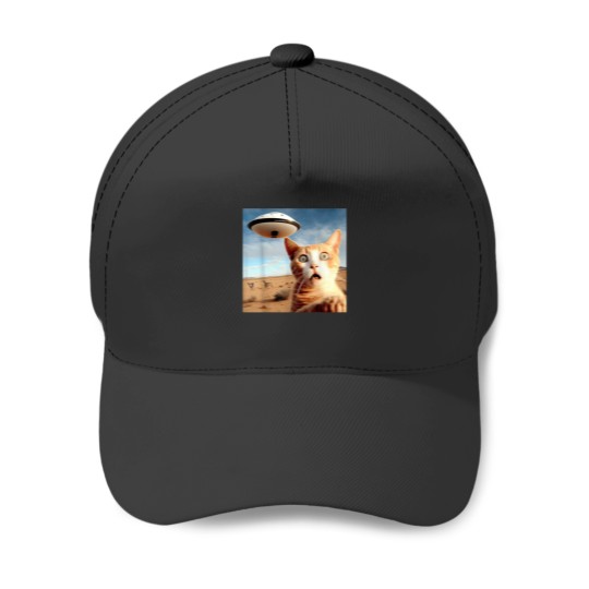 Discover Alien UFO Funny Cat Baseball Caps