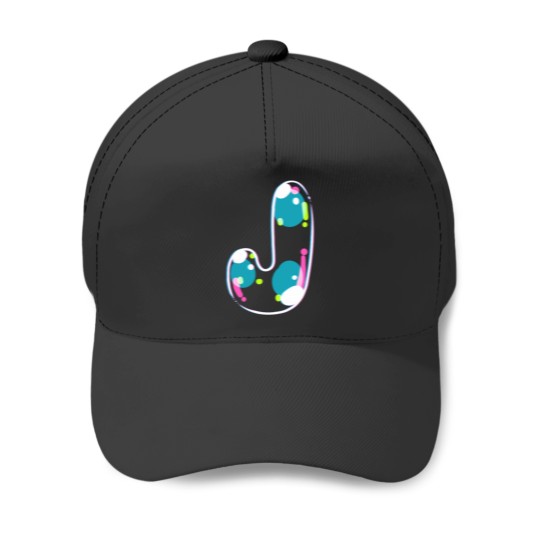 Discover Soap Bubble Monogram Letter Baseball Caps