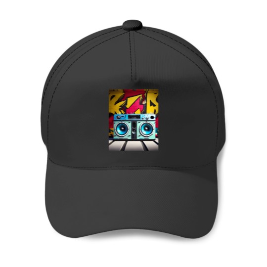 Discover 80'S Boombox 3 Baseball Caps