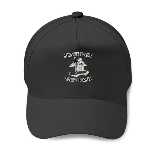 Discover Skate Fast Eat Trash  Radical Raccoon Baseball Caps