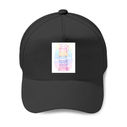Discover Pastel Cutie Cats Baseball Caps