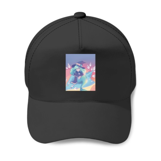 Discover Mermaid Ice Witch Flying At Sunset On Her Skate Familiar 1 Baseball Caps