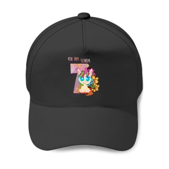 Discover Girls Unicornss 7ss years old 7th birthday gift Baseball Caps
