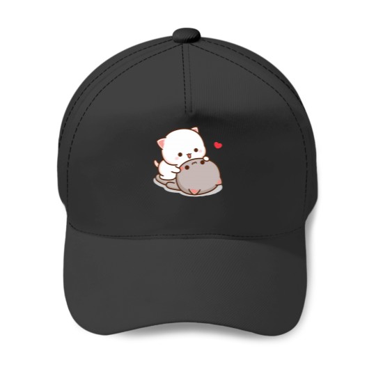 Discover Peach And Goma Mochi Cat Love Classic Baseball Caps
