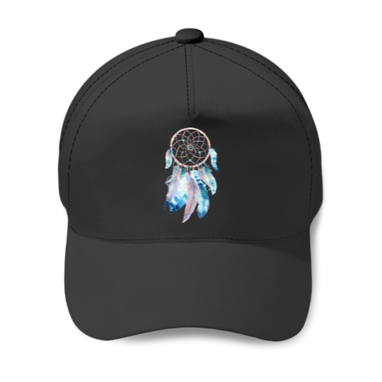 Discover Blue Feathers Dreamcatcher On Purple Baseball Caps