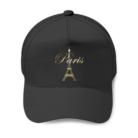 Discover Paris Gold La Tour Eiffel Baseball Caps
