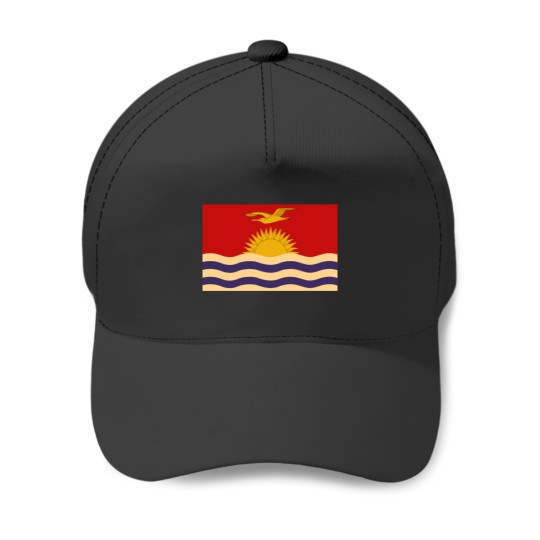 Discover Weathered Kiribati Flag.png Baseball Caps